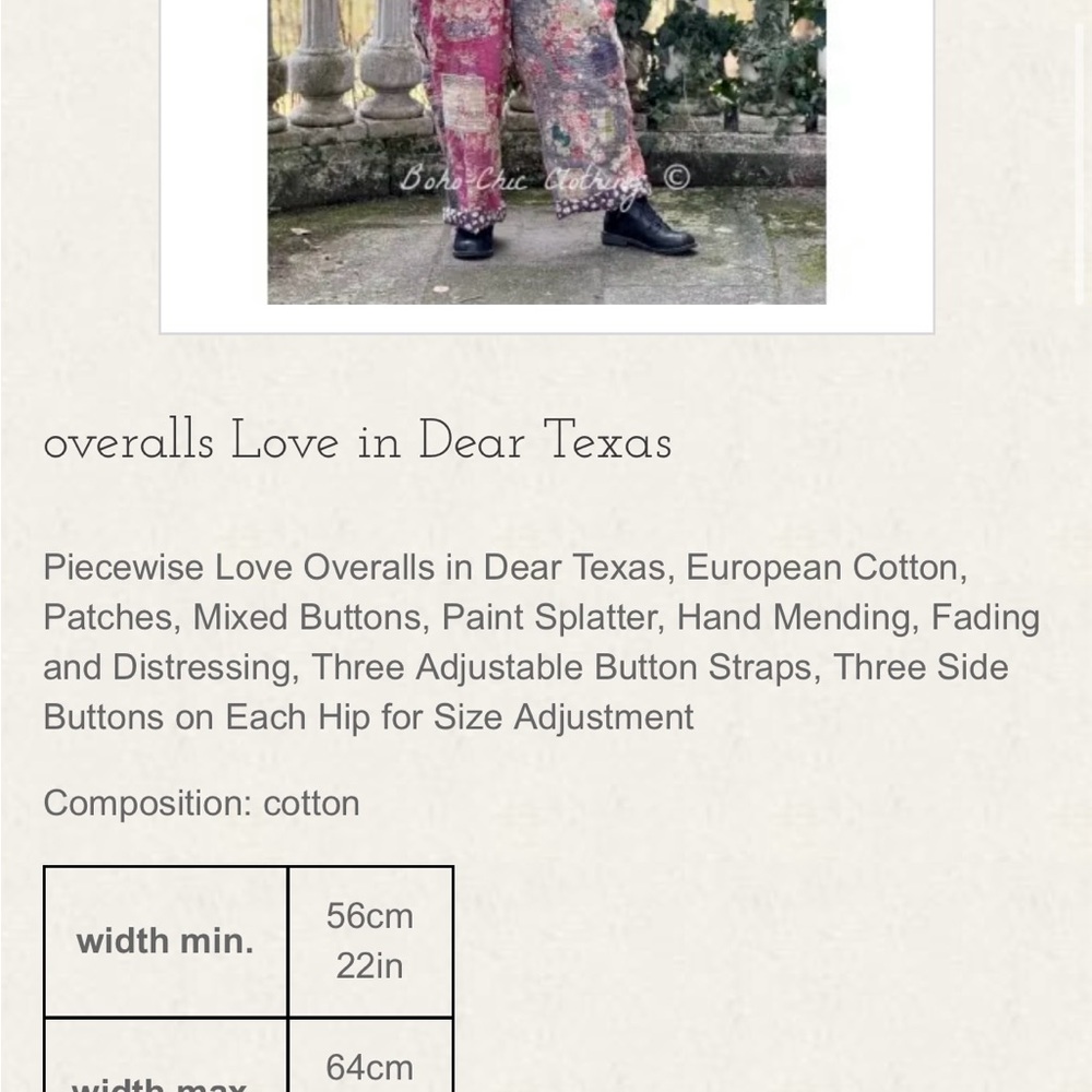Magnolia Pearl Patchwork Overalls in Pink and Blue Gently worn. A must have!! - Picture 14 of 16
